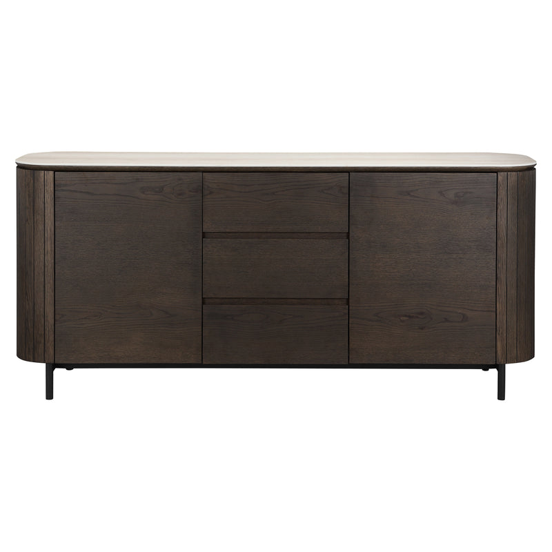 Richmond Sideboard Ritz – Eichenfurnier & Keramik im Travertin-Look