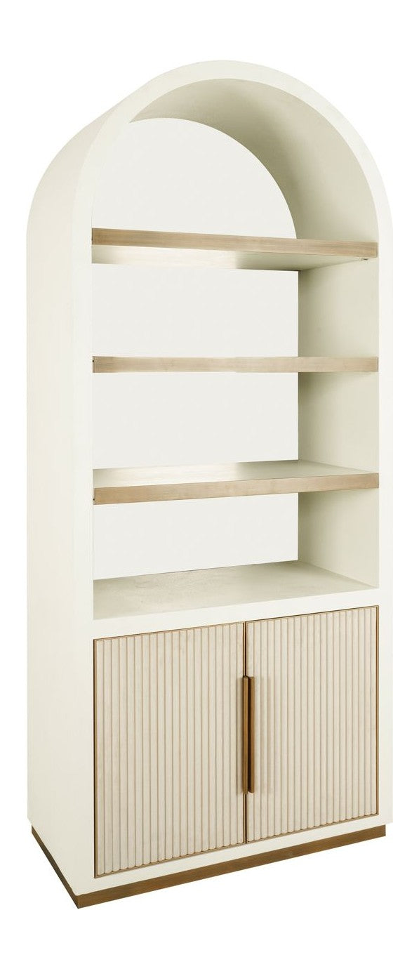 Schrank Tivoli white – Bogenschrank mit Spiegelrückwand, 210 cm