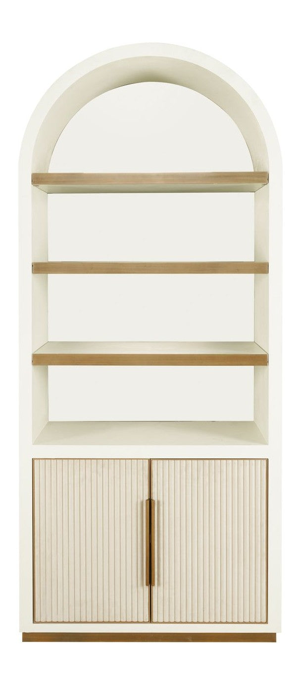 Schrank Tivoli white – Bogenschrank mit Spiegelrückwand, 210 cm