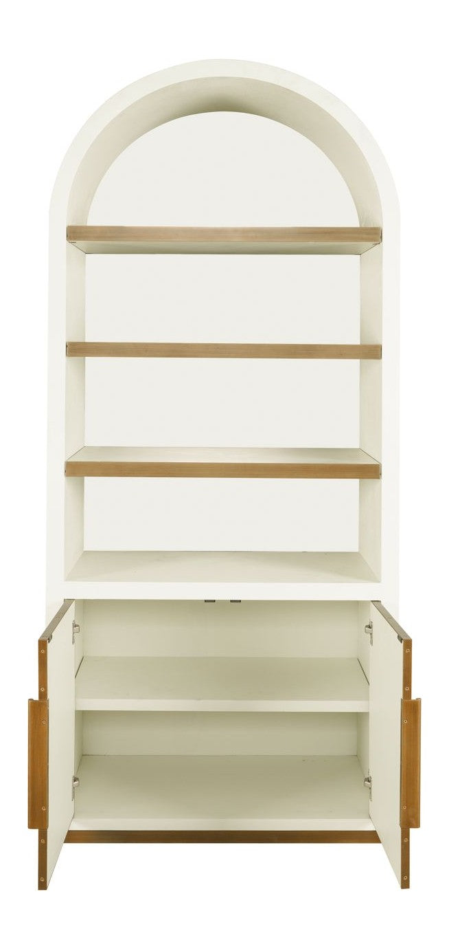 Schrank Tivoli white – Bogenschrank mit Spiegelrückwand, 210 cm