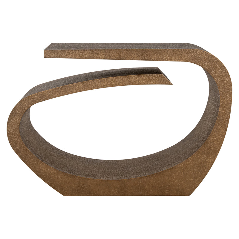 Konsole Alhambra brushed gold – organische Eisen-Konsole von Richmond