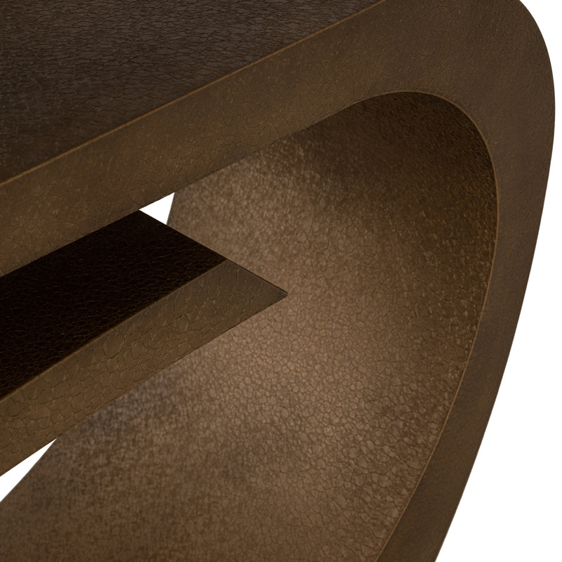 Konsole Alhambra brushed gold – organische Eisen-Konsole von Richmond