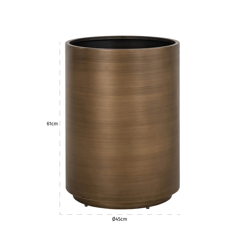 Pflanzgefäß Dira brushed gold Ø 45 cm aus Eisen, Richmond