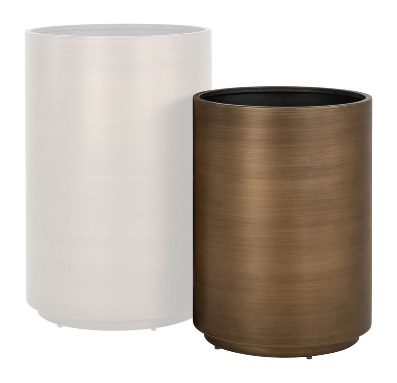 Pflanzgefäß Dira brushed gold Ø 45 cm aus Eisen, Richmond