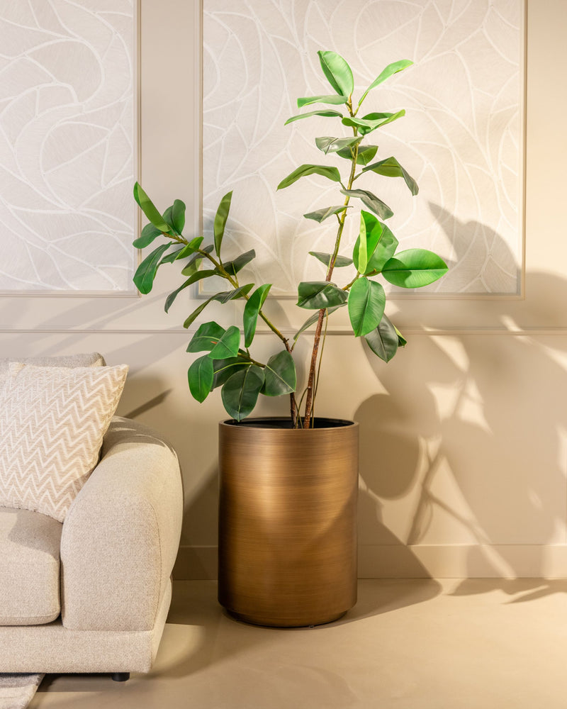 Pflanzgefäß Dira brushed gold Ø 45 cm aus Eisen, Richmond