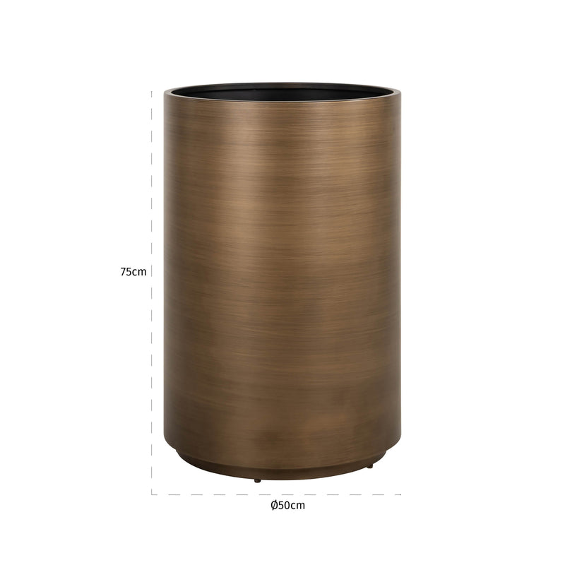 Richmond Pflanzgefäß Dira Ø50 cm brushed gold aus Eisen