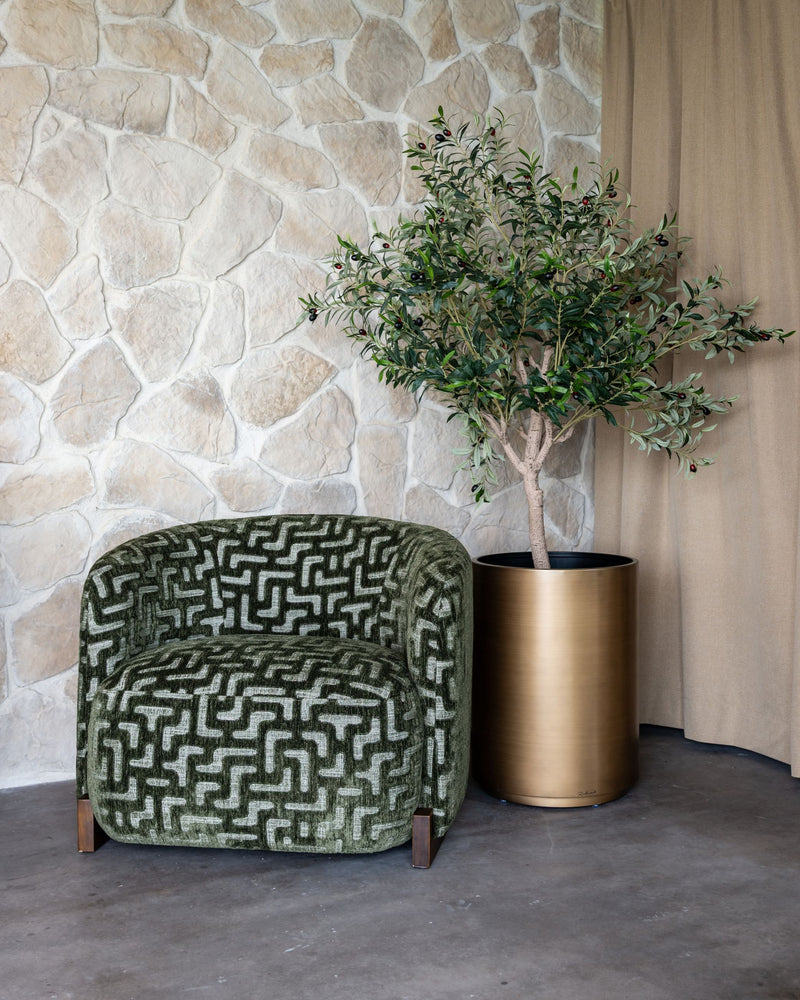 Richmond Pflanzgefäß Dira Ø50 cm brushed gold aus Eisen