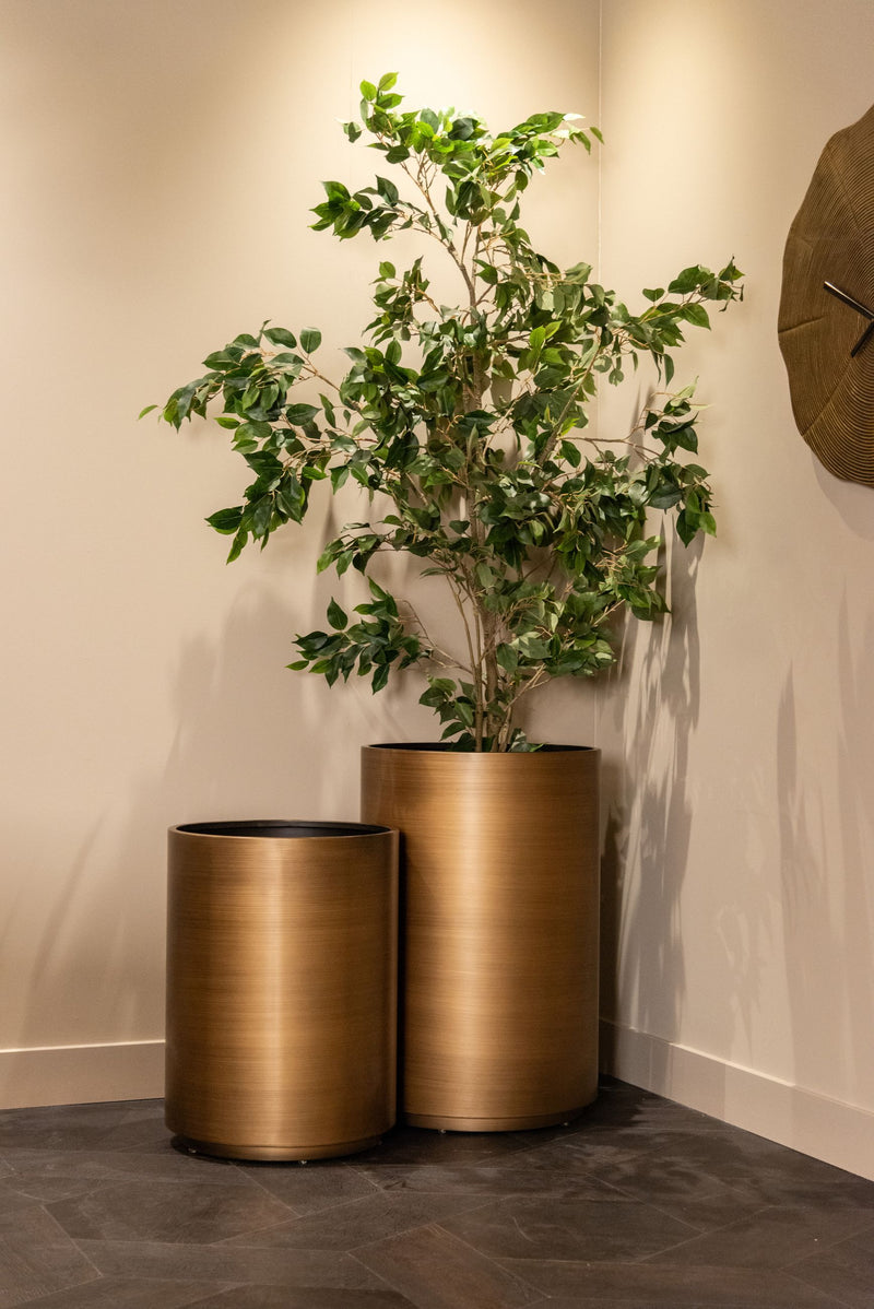 Richmond Pflanzgefäß Dira Ø50 cm brushed gold aus Eisen