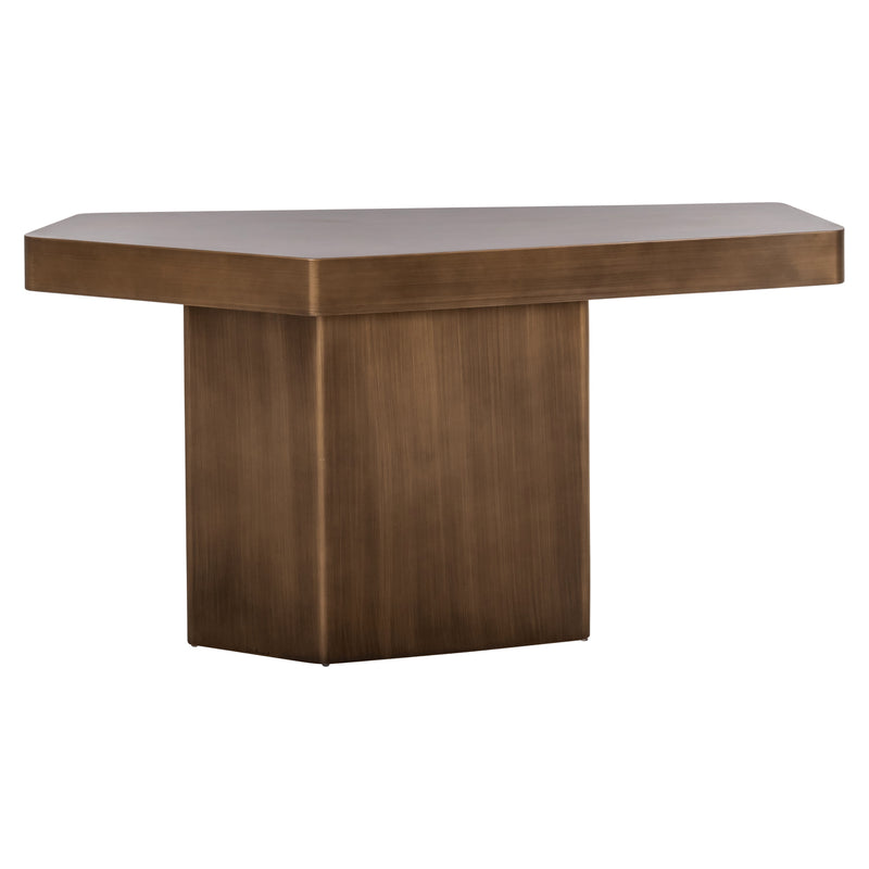 Richmond Konsole Hexa brushed gold – Eisen-Konsolentisch 150 cm