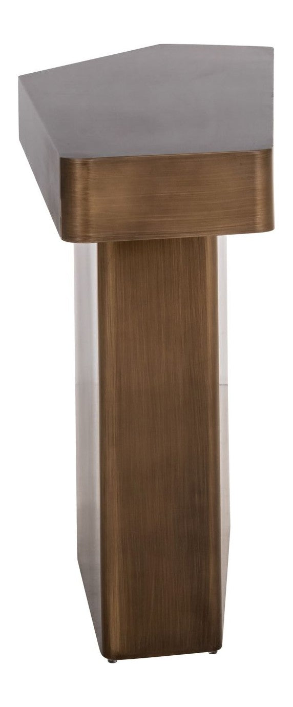 Richmond Konsole Hexa brushed gold – Eisen-Konsolentisch 150 cm