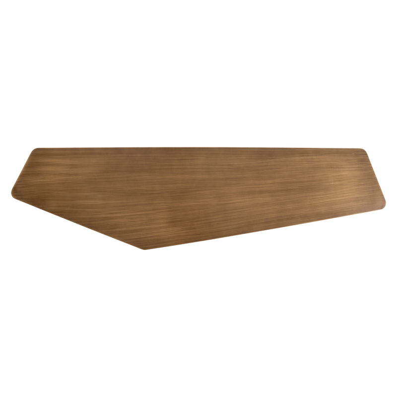 Richmond Konsole Hexa brushed gold – Eisen-Konsolentisch 150 cm