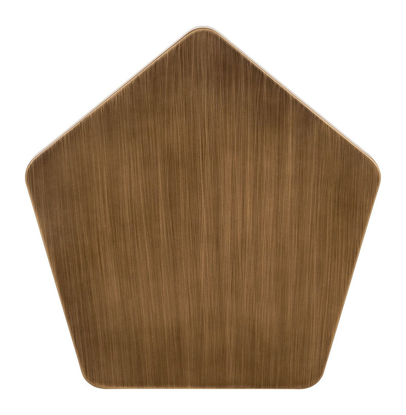 Sofabeistelltisch Hexa brushed gold aus Eisen, sechseckig