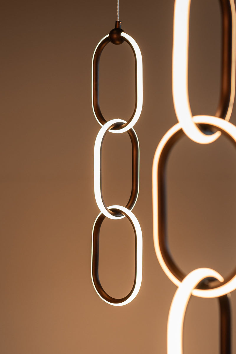 Richmond Pendelleuchte Lacey Bronze - dimmbar, 170 cm Höhe