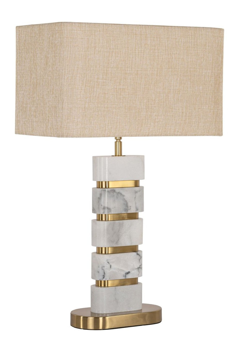 Tischlampe Lenore Gold mit Marmorsockel, Fassung E27 – Richmond