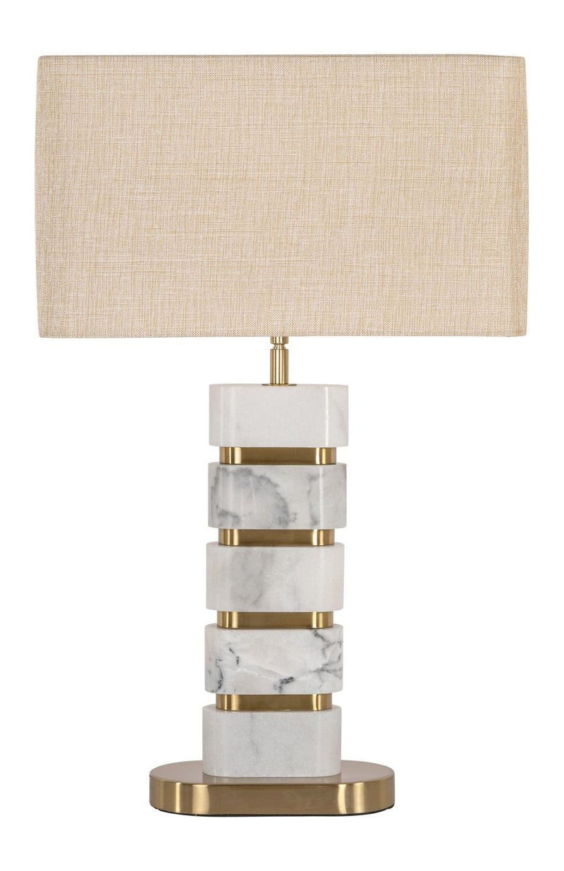 Tischlampe Lenore Gold mit Marmorsockel, Fassung E27 – Richmond