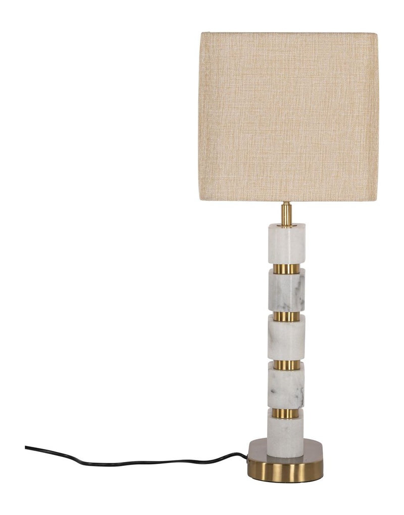 Tischlampe Lenore Gold mit Marmorsockel, Fassung E27 – Richmond