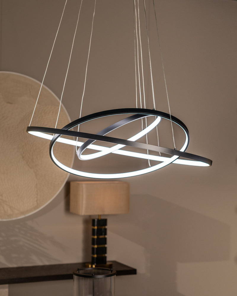 Tischlampe Levina black/gold mit Marmorsockel & Messing-Akzenten