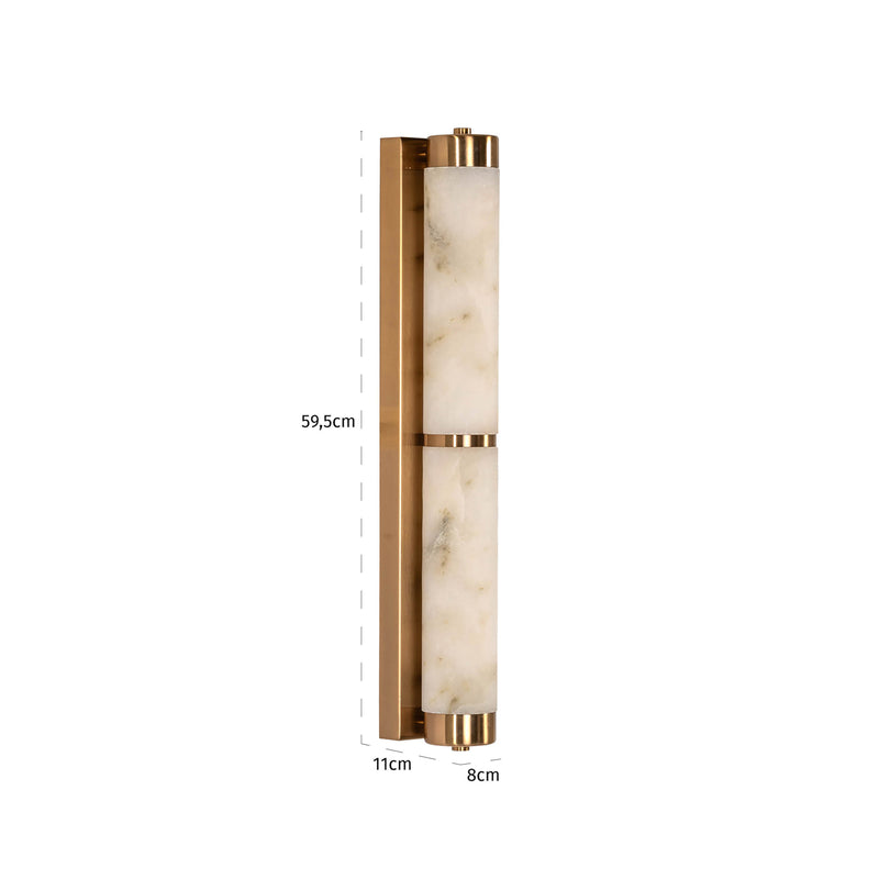 Wandlampe Lycke Gold – Wandleuchte aus Eisen und Alabaster