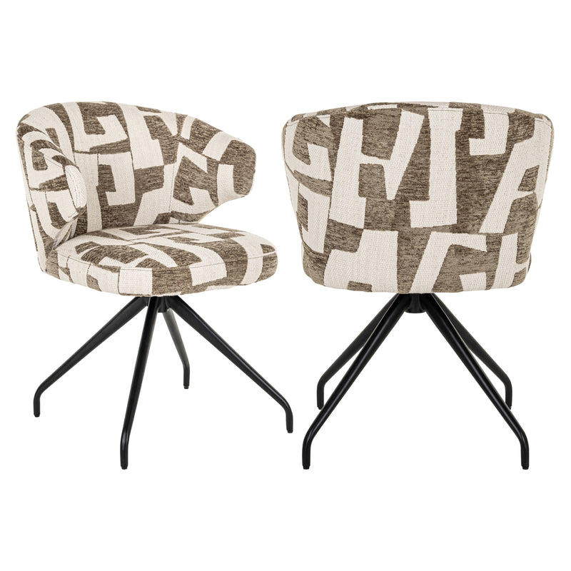 Esszimmerstuhl Milly moss graffic mit Drehfunktion, Richmond