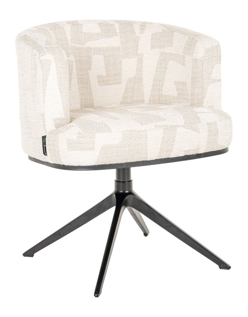 Esszimmerstuhl Cheyenne beige graffic mit Drehfunktion, Richmond