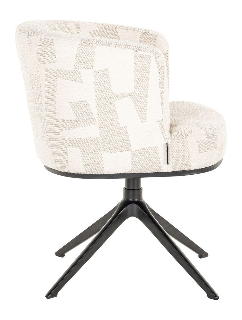 Esszimmerstuhl Cheyenne beige graffic mit Drehfunktion, Richmond
