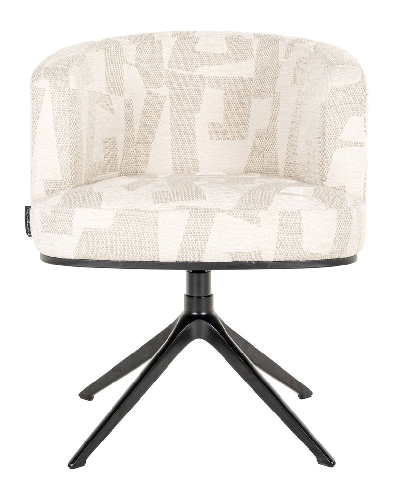 Esszimmerstuhl Cheyenne beige graffic mit Drehfunktion, Richmond