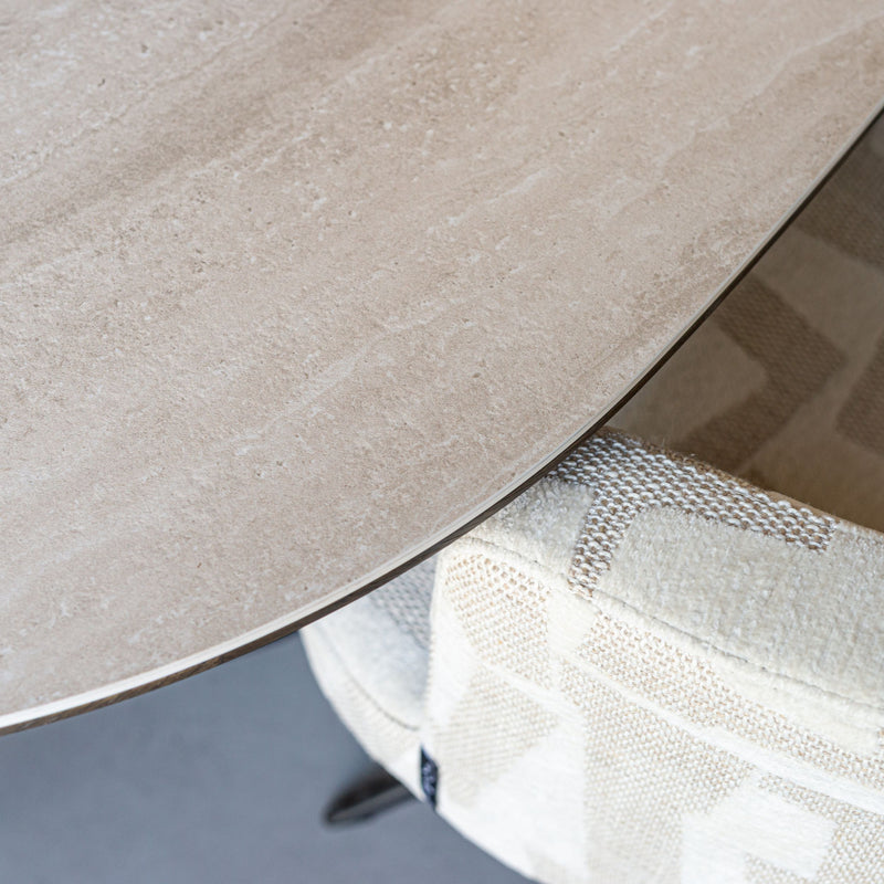 Esszimmerstuhl Cheyenne beige graffic mit Drehfunktion, Richmond