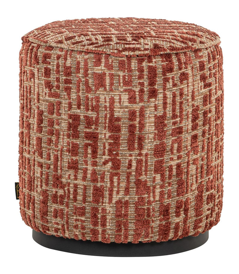 Hocker & Fußbank Lexie terra Ø45 cm – weich gepolstert, Richmond