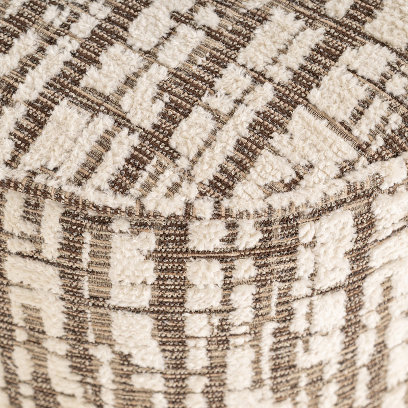 Hocker Lexie in Cream – runder Polsterhocker & Fußbank Ø45 cm