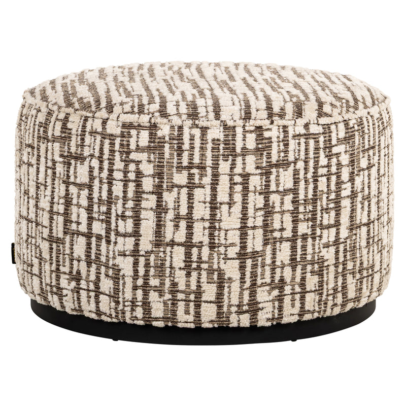 Richmond Hocker & Fußbank Lexie cream Ø 70 cm – Pouf fürs Wohnzimmer