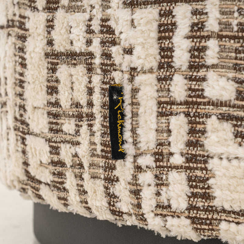 Richmond Hocker & Fußbank Lexie cream Ø 70 cm – Pouf fürs Wohnzimmer