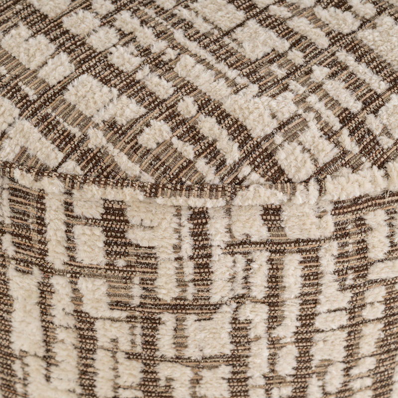 Richmond Hocker & Fußbank Lexie cream Ø 70 cm – Pouf fürs Wohnzimmer