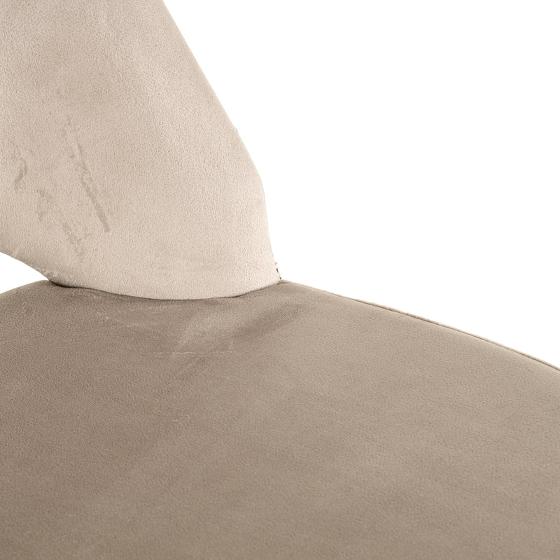Barhocker Tabitha in trendy nature mit Samtbezug und Fußstütze