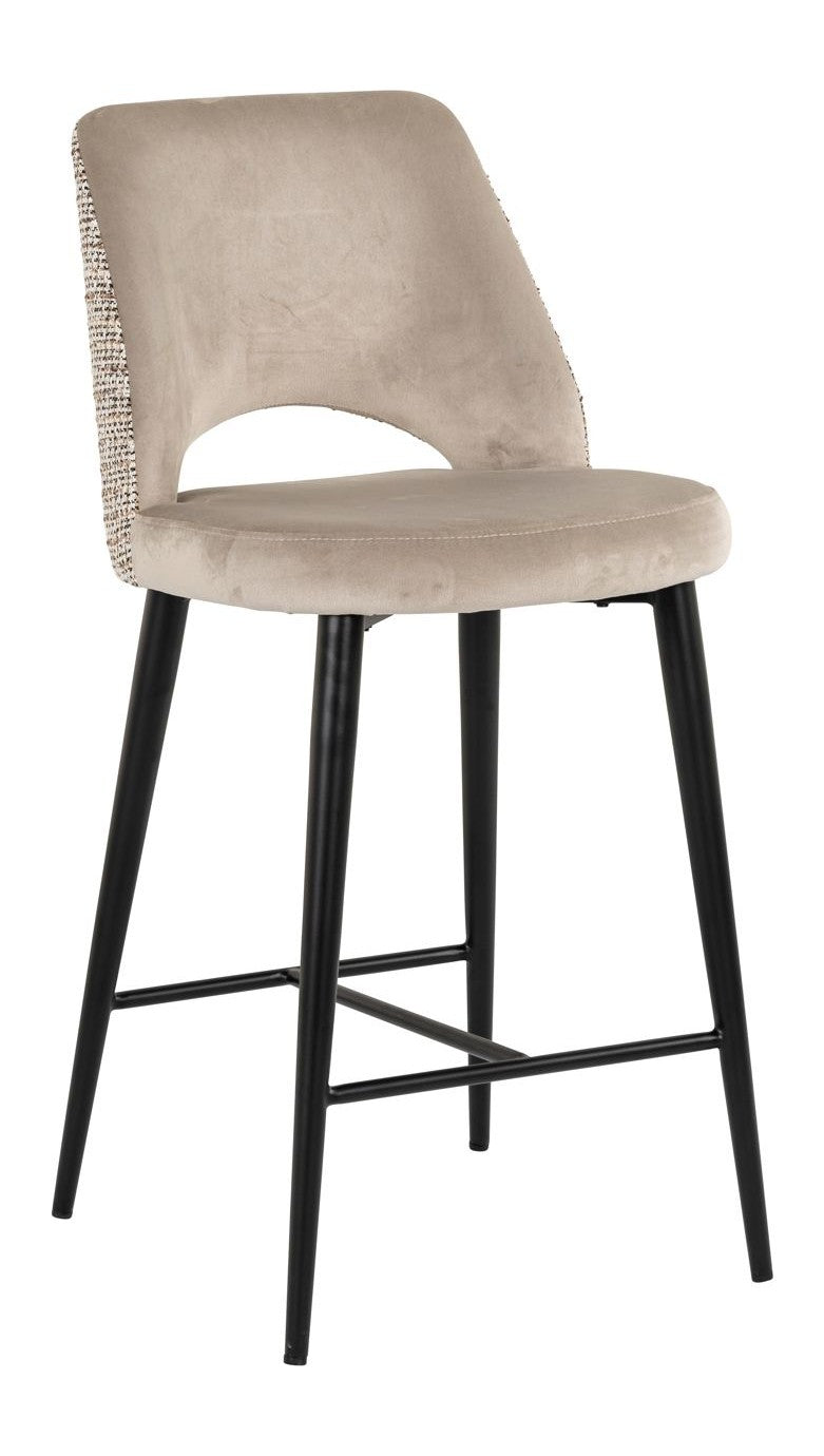 Barhocker Tabitha Richmond – Samtbezug trendy nature, Metallgestell