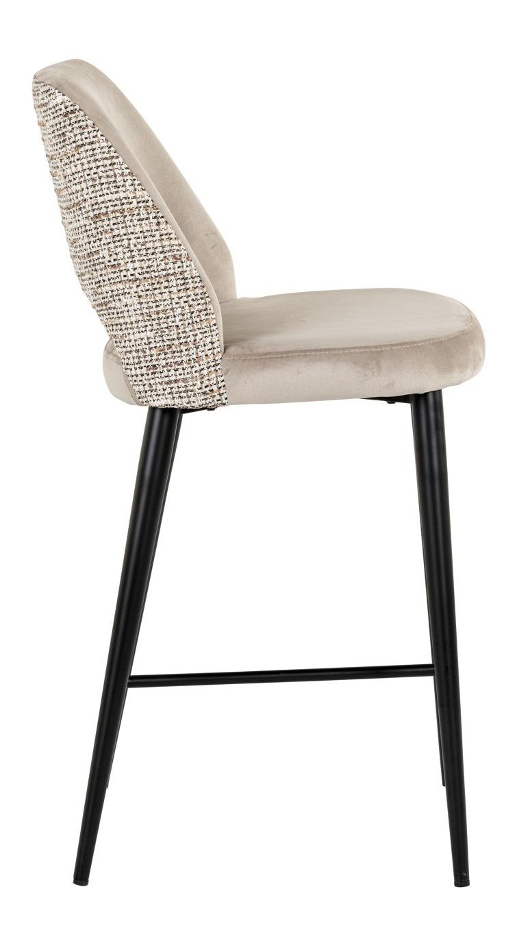 Barhocker Tabitha Richmond – Samtbezug trendy nature, Metallgestell
