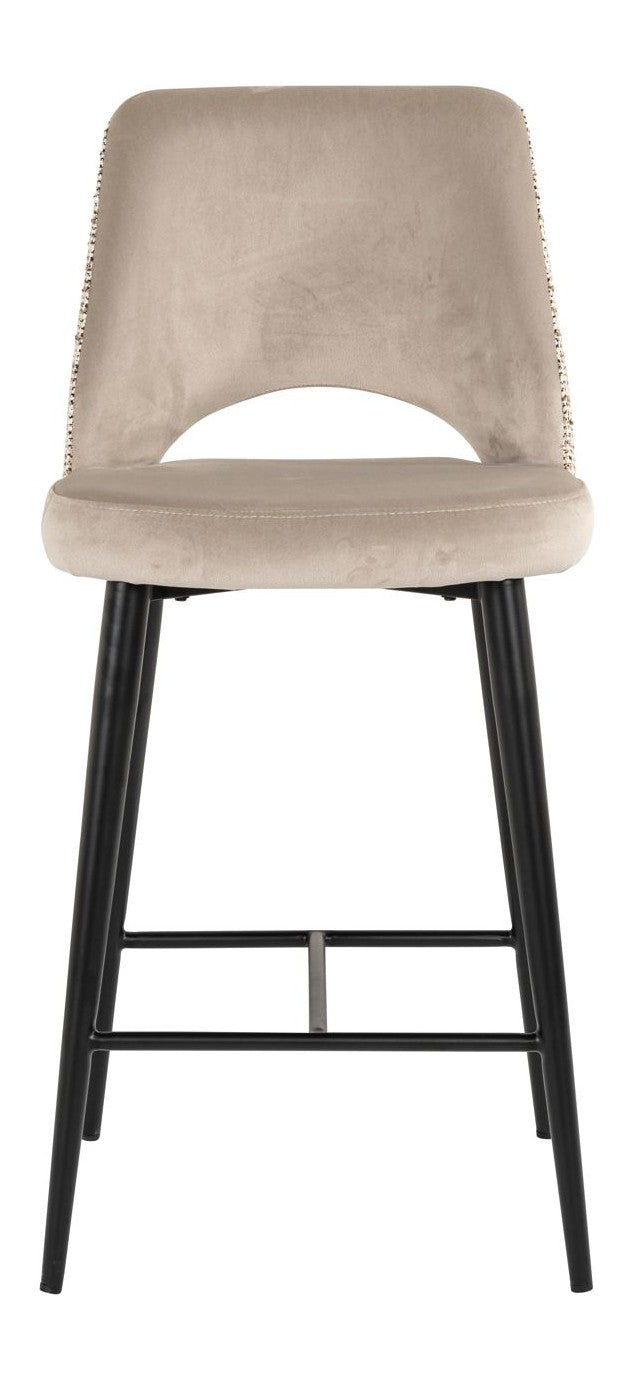Barhocker Tabitha Richmond – Samtbezug trendy nature, Metallgestell