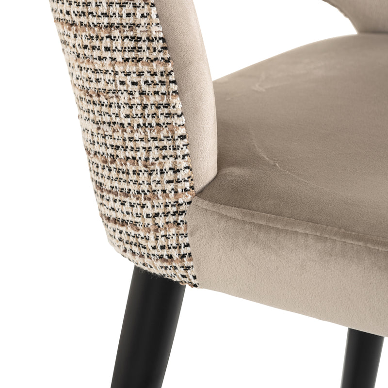 Barhocker Tabitha Richmond – Samtbezug trendy nature, Metallgestell