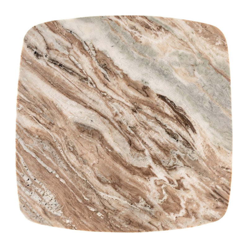 Beistelltisch Bottega Blush beige – Marmorplatte, Gold-Gestell
