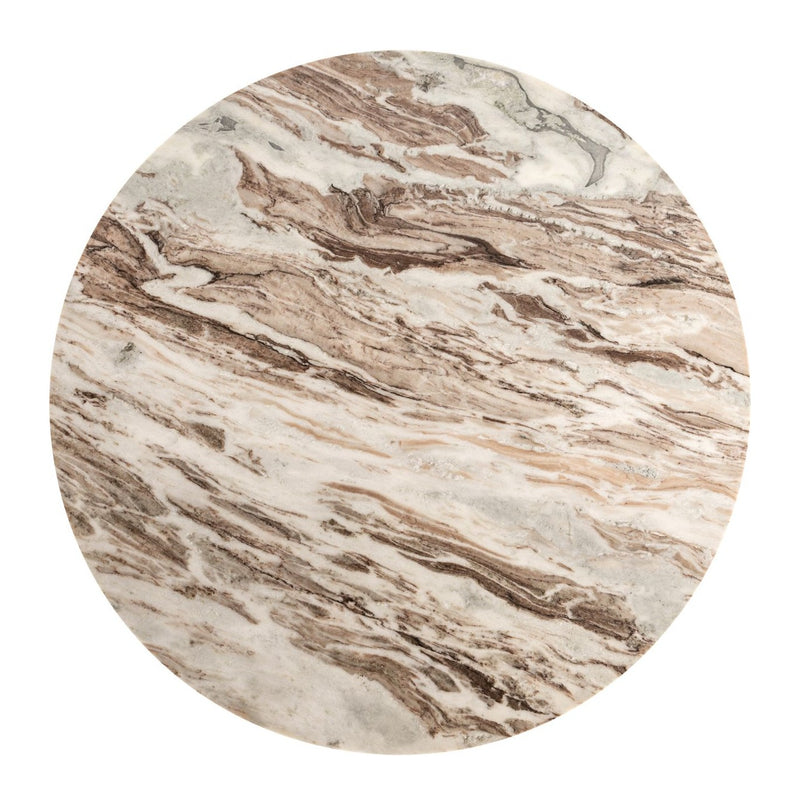 Esstisch Bottega Blush beige mit Marmorplatte, Ø140 cm, Richmond