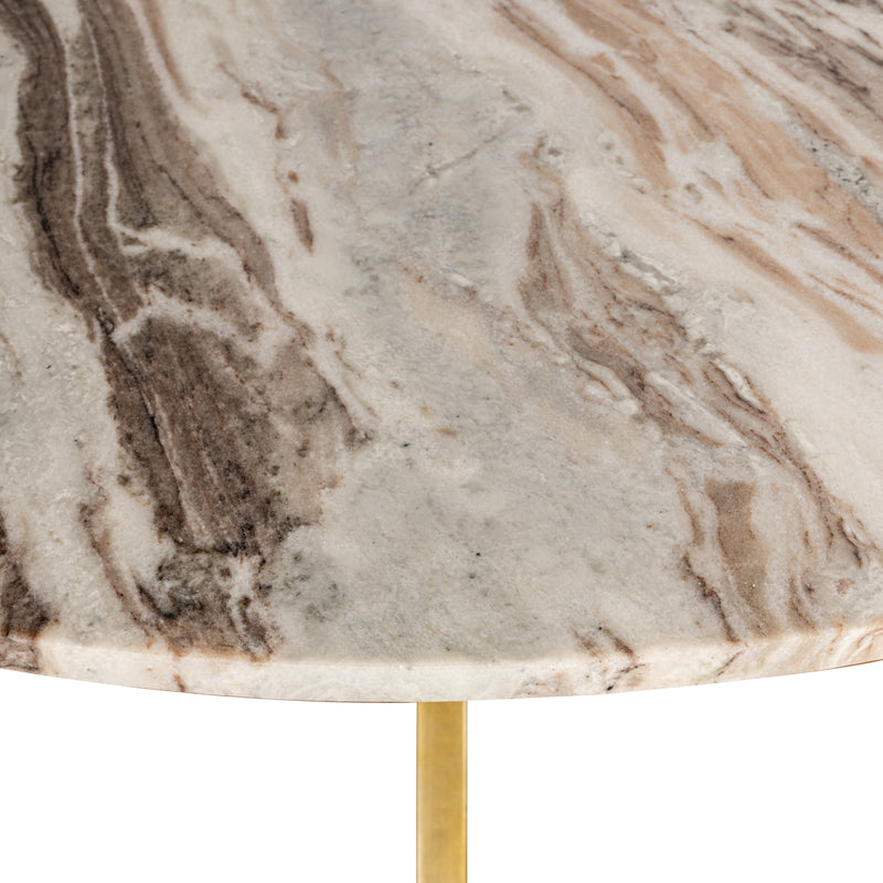 Esstisch Bottega Blush beige mit Marmorplatte, Ø140 cm, Richmond