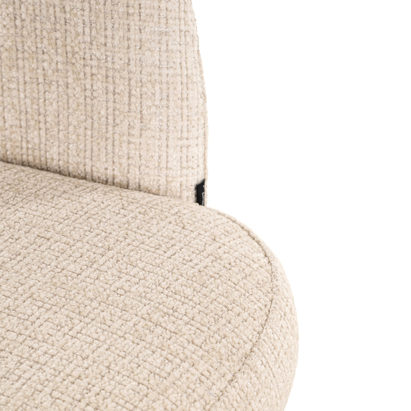 Barhocker Nikki Niagara Beige, höhenverstellbar & drehbar, Chenille