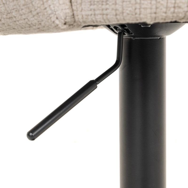 Barhocker Nikki Niagara Beige, höhenverstellbar & drehbar, Chenille