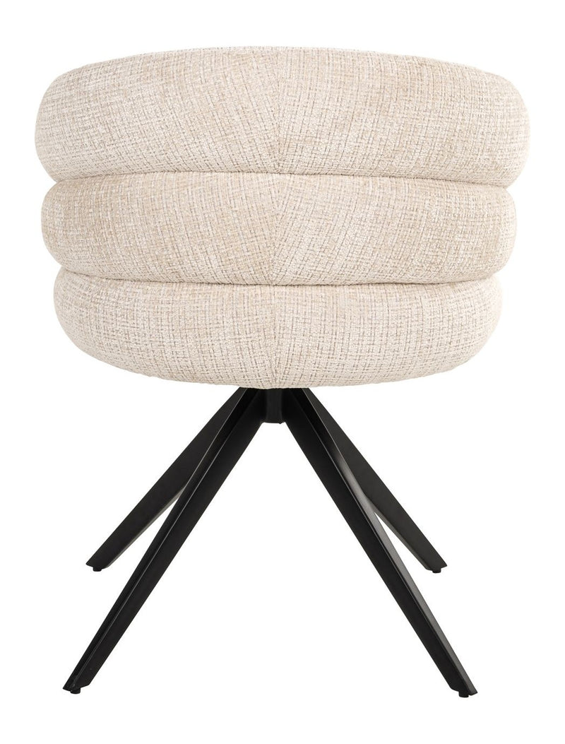 Esszimmerstuhl Serenity Niagara Beige drehbar mit Polyesterbezug