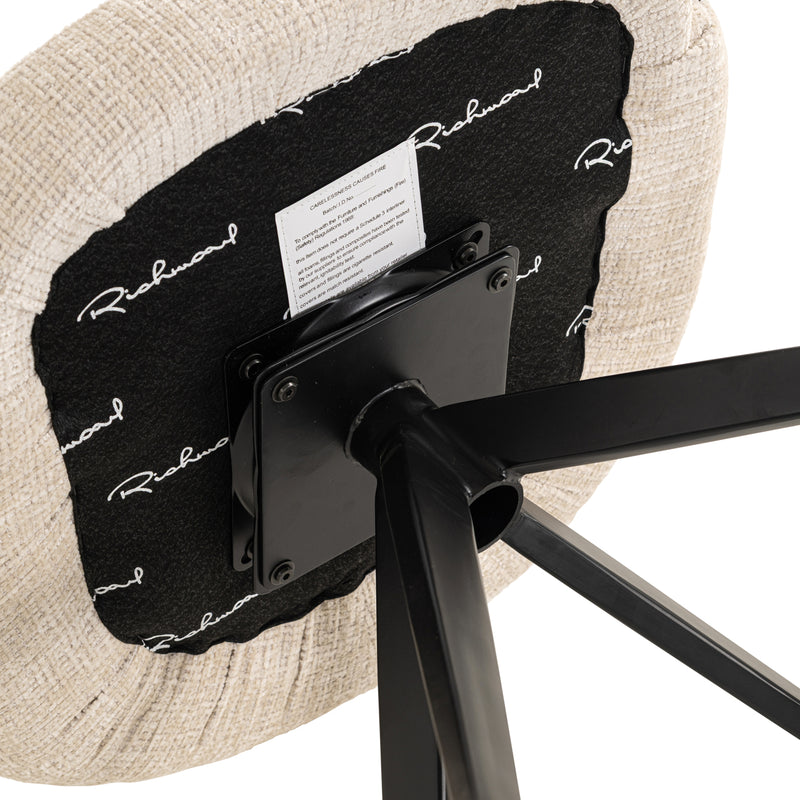 Esszimmerstuhl Serenity Niagara Beige drehbar mit Polyesterbezug