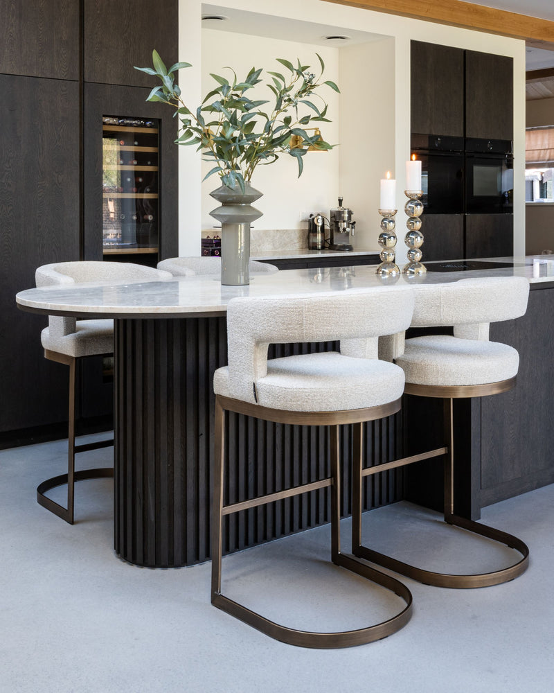 Barhocker Ellis biscotti – Richmond Thekenhocker mit Polsterbezug
