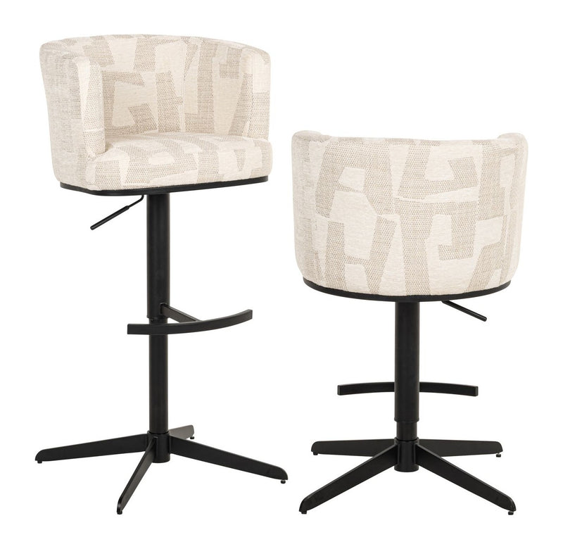 Barhocker Cheyenne höhenverstellbar, drehbar, beige graffic – Richmond