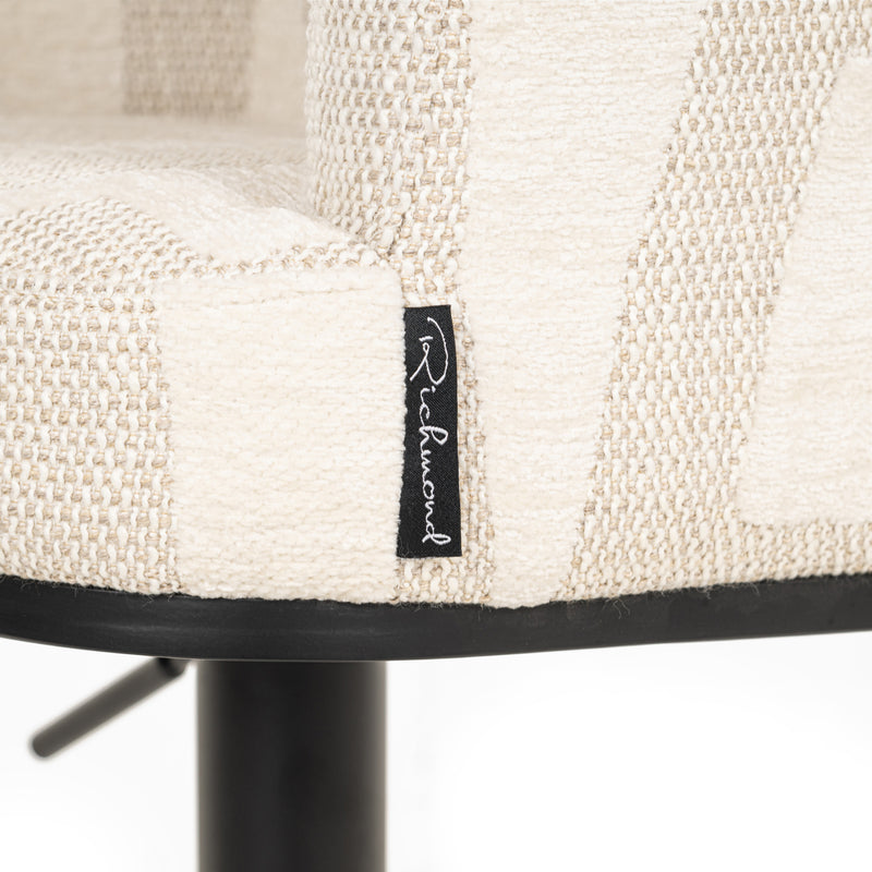 Barhocker Cheyenne höhenverstellbar, drehbar, beige graffic – Richmond