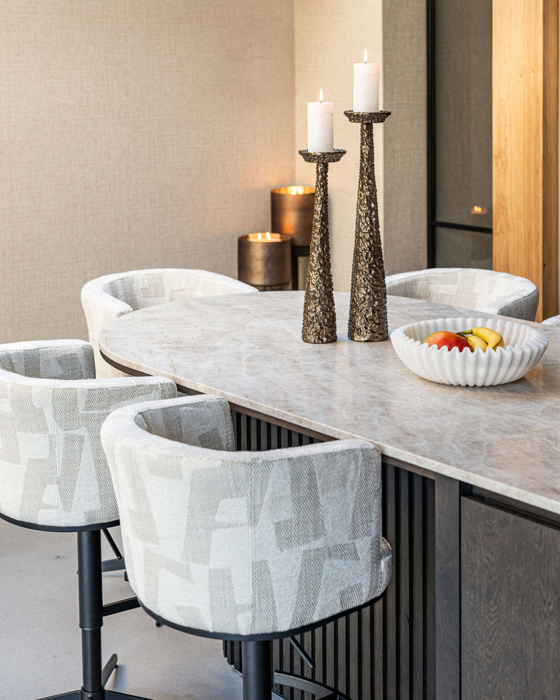 Barhocker Cheyenne höhenverstellbar, drehbar, beige graffic – Richmond