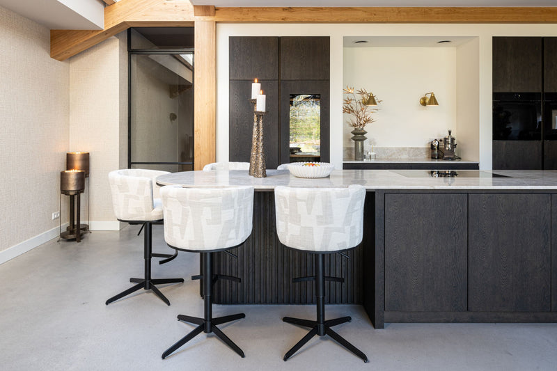 Barhocker Cheyenne höhenverstellbar, drehbar, beige graffic – Richmond