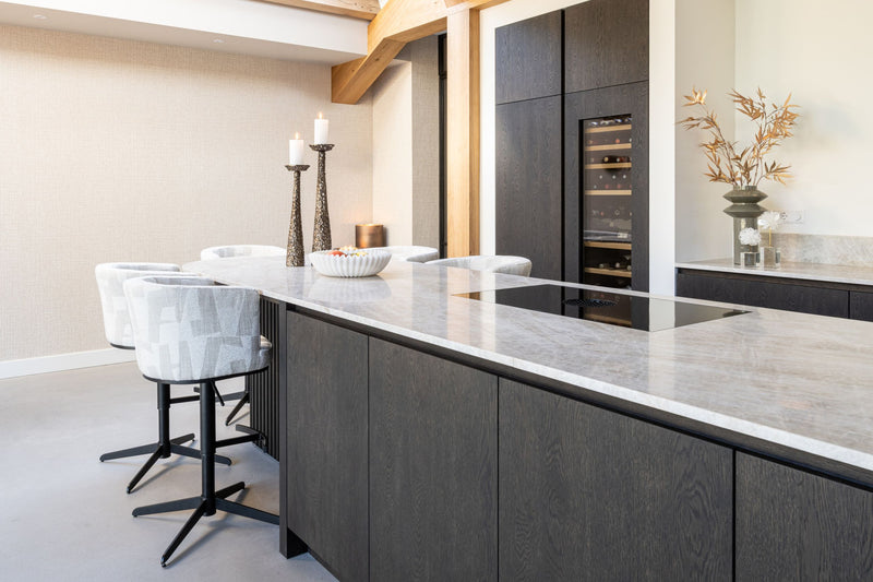 Barhocker Cheyenne höhenverstellbar, drehbar, beige graffic – Richmond